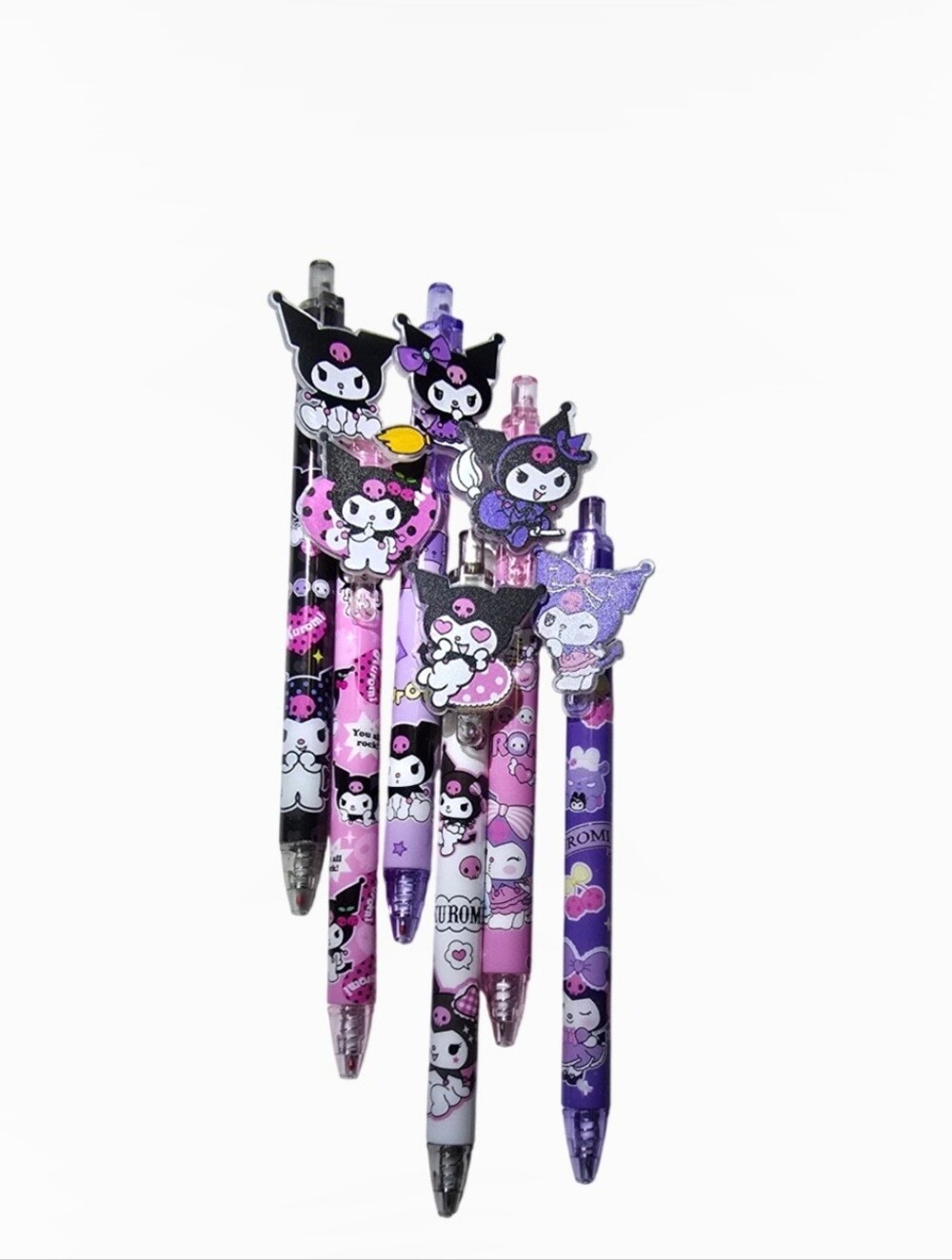 Sanrio Kuromi 6 Piece Gel Pen Set NEW